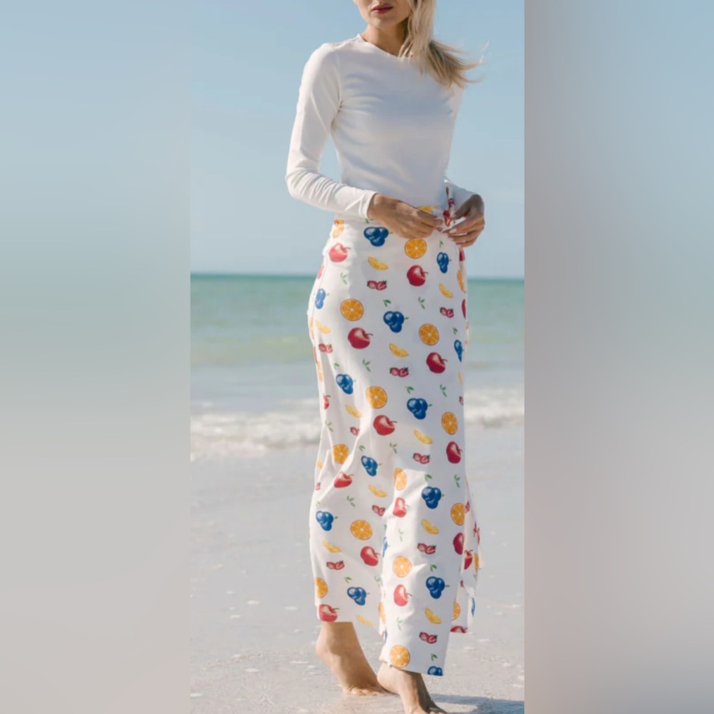 Aleeza Paris - Fruit Print Maxi Skirt NWT SM